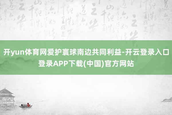 开yun体育网爱护寰球南边共同利益-开云登录入口登录APP下载(中国)官方网站